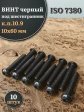 Винт чёрный 10х60 ISO 7380 под шестигранник к.п.10.9, 10 шт.