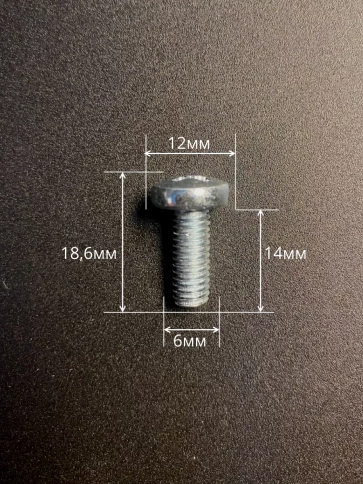 Винт с полукруглой головкой М6х14 ОЦ DIN7985, 10 шт. фото 3