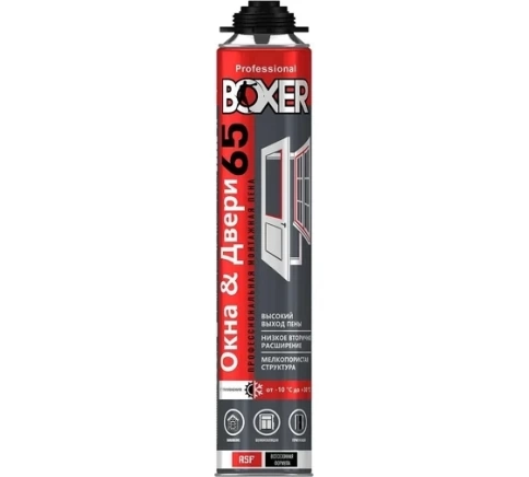 Пена монтажная профессиональная всесезонная Boxer 65, 800 мл фото 1