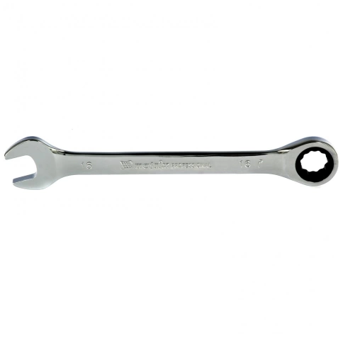 Ключ комбинир.трещоточный зеркальный хром CrV Matrix фото 3