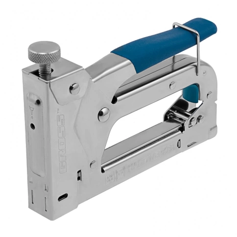 Степлер мебельный регулируемый, стальной корпус,тип скобы 53 4-14 мм Gross фото 1