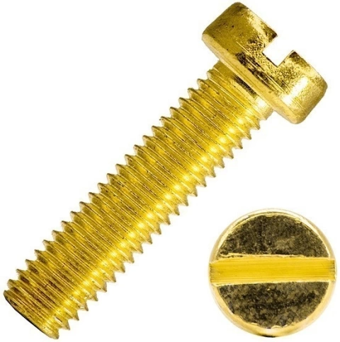 Винт 6х8 латунный с цилиндрической головкой DIN84,10 шт фото 1