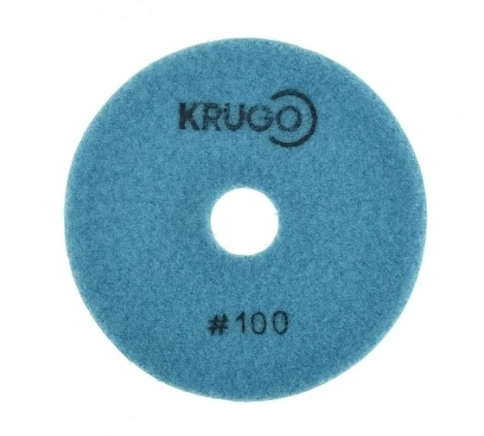Диск шлифовальный алмазный,  по мрамору/граниту, гибкий мокрый 100 мм KRUGO фото 1