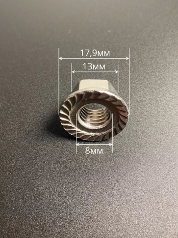 Гайка с фланцем М8 ОЦ DIN 6923 фото 14