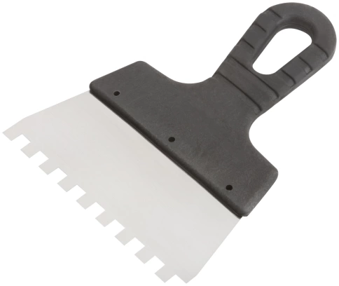 Шпатель фасадный нержавеющий зубчатый 150 мм / зуб 8 мм фото 2