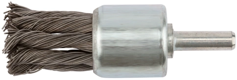 Корщетка-венчик, со штифтом, витая стальная проволока 28 мм фото 1