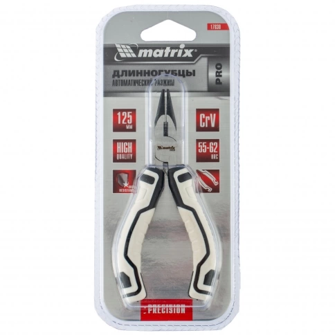 Длинногубцы Mini прямые, авторазжим 125 мм PRO Matrix фото 5