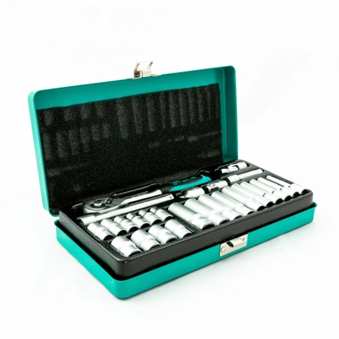 Набор торцевых головок, трещотка , 26 предметов 1/4" Stels фото 1