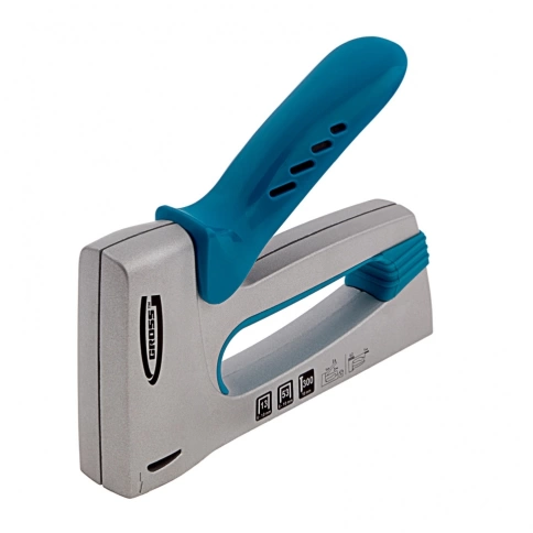 Степлер мебельный, алюминиевый корпус,тип скобы 13,53,300, 6-10 мм Gross фото 1