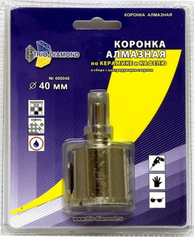 Коронка по керамике и кафелю, алмазная с центрир.сверлом  фото 48