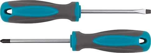 Отвертка, CrV сталь, прорезинененная ручка, РН2х38 мм фото 1