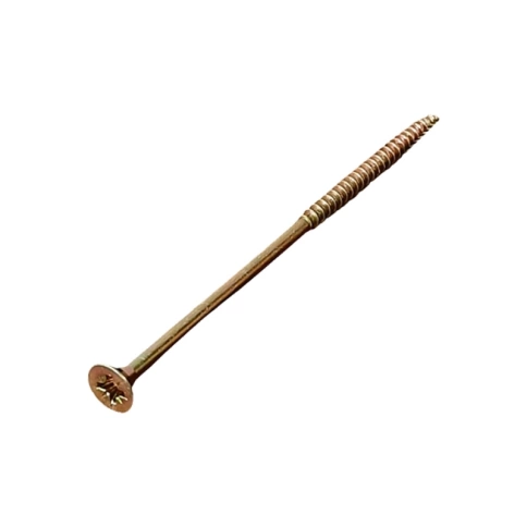 Шуруп саморез потайной для дерева 6х200 мм, желтый цинк, 20 шт. фото 1