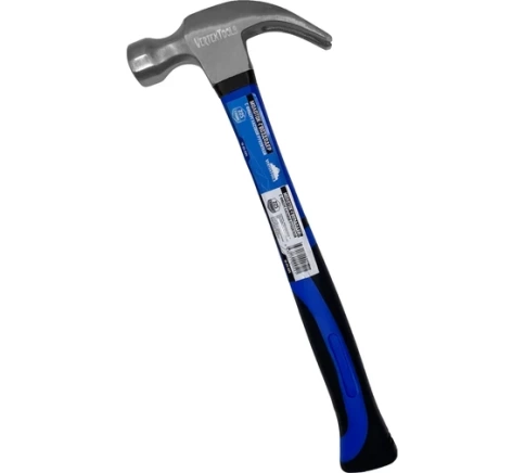 Молоток-гвоздодер, фиберглассовая обрезиненная рукоятка 225 гр. фото 1