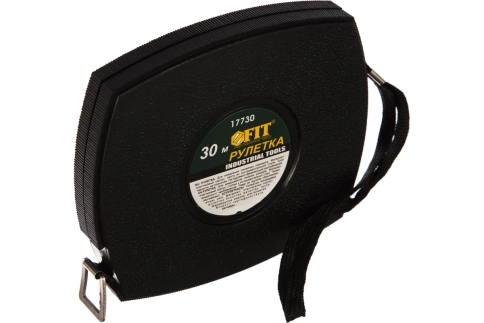 Рулетка стальная лента, черный закрытый пластик.корпус 30м фото 1