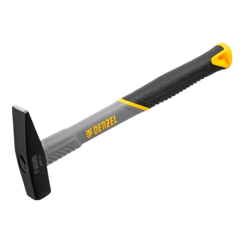 Молоток слесарный, кованный фибеглас. рук. с TPR покрытием 200 гр. Denzel фото 1