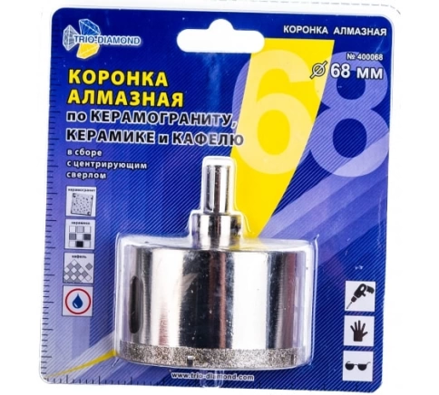 Коронка по керамике и кафелю, алмазная с центрир.сверлом  фото 30