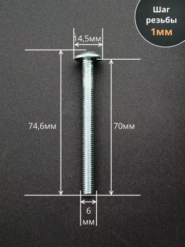 Винт с прессшайбой М6х70 DIN967, 130 шт. в контейнере фото 2