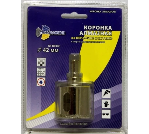 Коронка по керамике и кафелю, алмазная с центрир.сверлом  фото 8