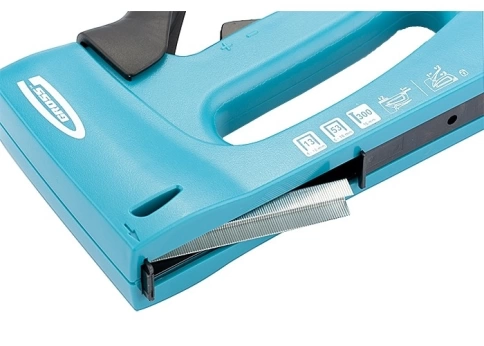 Степлер мебельный регулируемый, пластиковый корпус,тип скобы 13,53,300, 6-16 мм Gross фото 4