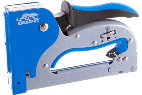 Степлер металлический регулировка удара двухкомпонентная рукоятка тип скобы 53. 4-14 мм Барс фото 1