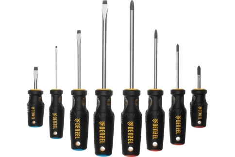 Набор отверток с трехкомпонентными рукоятками CrV 8 предм. Denzel фото 1
