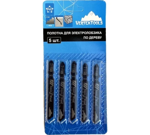 Полотно для эл.лобзика VERTEXTOOLS T119В фото 1