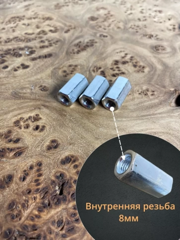 Гайка переходная нержавеющая DIN6334, 10 шт. фото 3