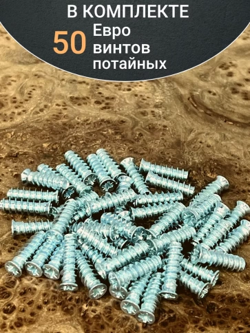 Евро винт потайной 6,3х16 мм ОЦ, 50 шт. фото 3