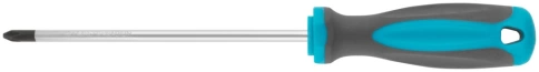 Отвертка, CrV сталь, прорезинененная ручка, РН2х150 мм фото 2