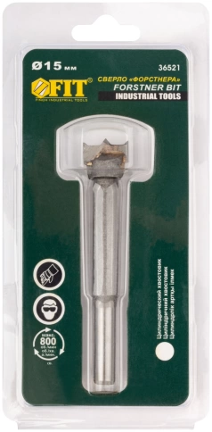 Сверло Форстнера (фреза) с карбидными вставками 15 мм фото 3