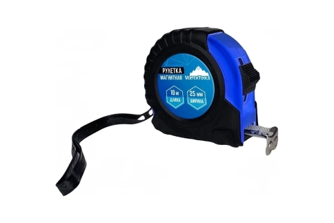 Рулетка магнитная 10м х 25 мм фото 1