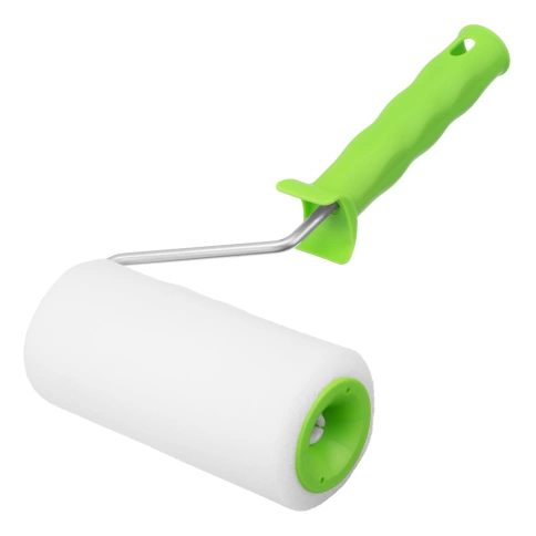 Валик поролоновый с ручкой d-48 мм d ручки 6 мм 150 мм Сибртех фото 1