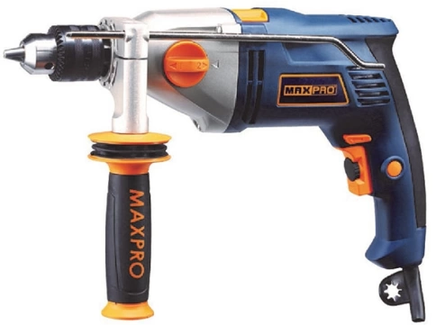 Дрель ударная 1050 Вт; 0-1100/2800 об/мин, ключевой патр., антивибр.руч.,резин.вст.,мет.корп.MAX-PRO фото 2