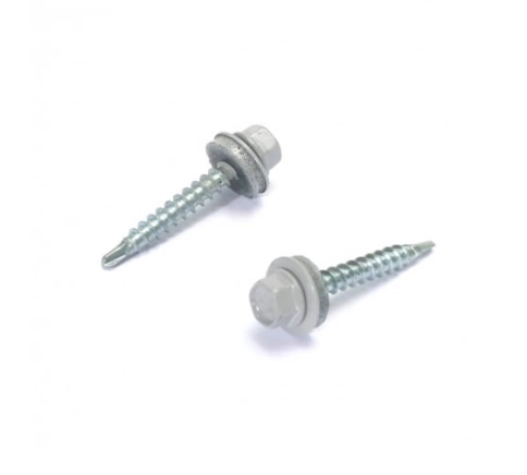 Саморез кровельный, 5,5х19 сигнально-серый RAL7004 1000 шт фото 5