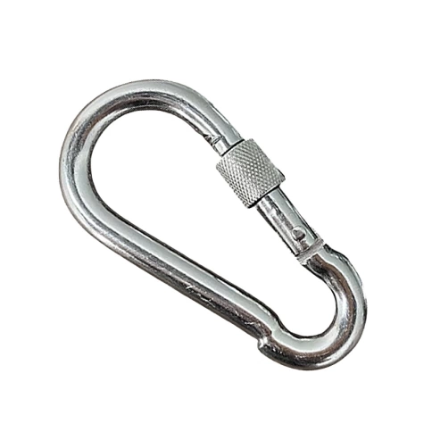 Карабин c фиксатором *12 оцинкованный DIN 5299 D фото 2