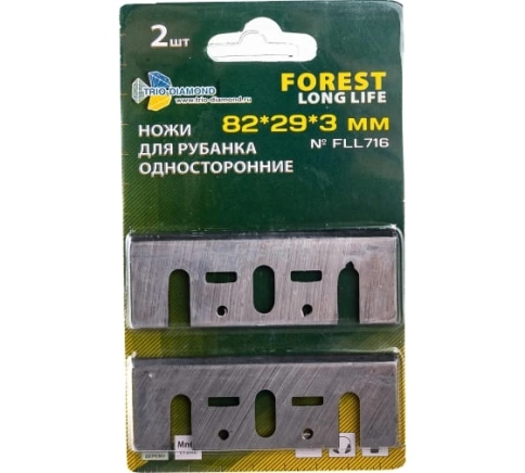 Ножи д/рубанка эл-го одностор.серия Forest Long Life 82х29х3 мм 2 шт фото 1