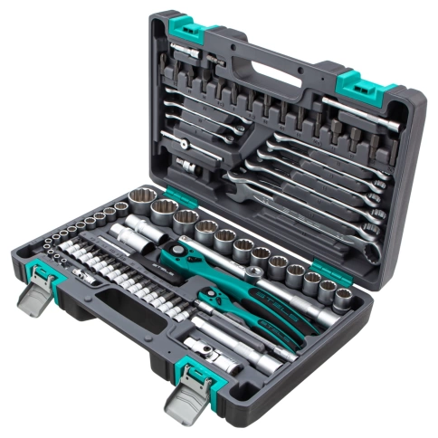 Набор инструментов 82 предмета 12 гранные головки Stels фото 1