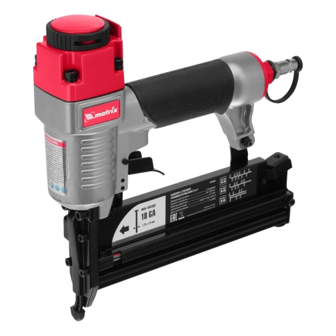 Степлер-нейлер пневматический 3в1 регулируемая глубина, гвозди 18GA, 16GA , скобы 18GA Matrix фото 1