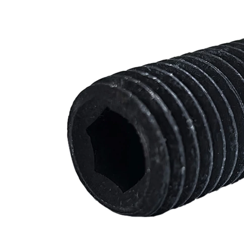 Винт установочный с внутр. шестигранником 6х40 мм, класс прочности 12.9 DIN 913 тупой конец, черный фото 3