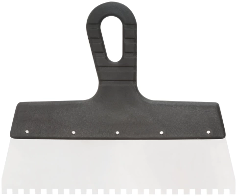 Шпатель фасадный нержавеющий зубчатый 250 мм / зуб 6 мм фото 1