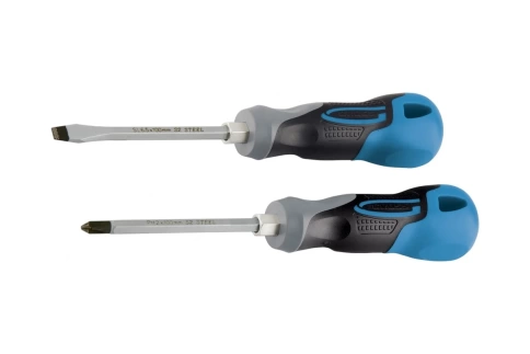 Набор отверток с трехкомпонентными рукоятками PH+SL S2 2 шт S2 фото 1
