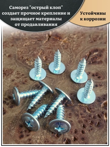 Саморез с прессшайбой острый, 4,2х16 ОЦ (Россия) 50 шт фото 3