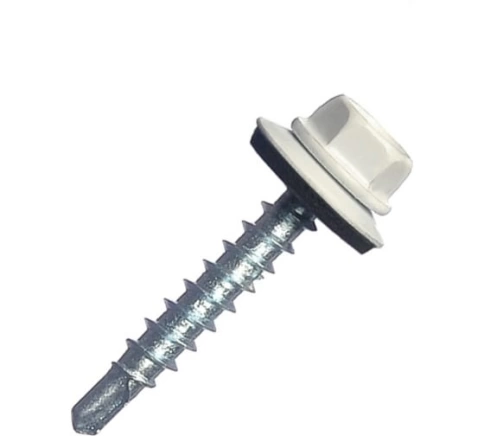 Саморез кровельный, 4,8х51 сигнально-белый RAL9003 50 шт фото 5