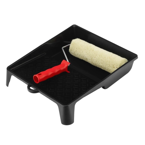 Набор валик полиакрил для фасадн.работ 250 мм ворс 18 мм D 36мм + кювета 330х350 Matrix фото 1