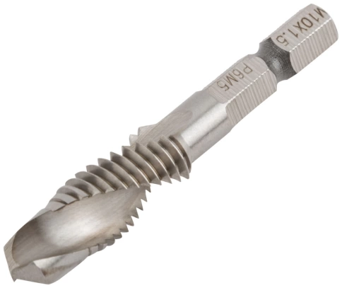 Сверло-Метчик комбинир. метрич., быстрореж.(HSS) сталь Р6М5 М10х1,5 мм 26/59 мм фото 2