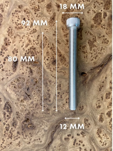 Винт нержавеющий шестигранник  М12х80, DIN 912, 4 шт фото 4