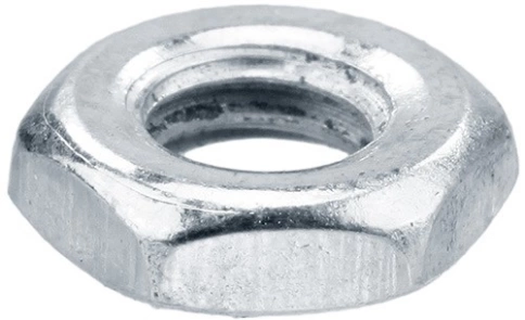 Гайка низкая DIN439 (шаг резьбы 1,25 оцинкованная) фото 1