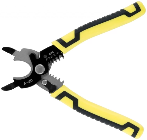 Кабелерез CrV со съемником изоляции 1,3-3,2 мм, встроенные плоскогубцы, 200 мм фото 1