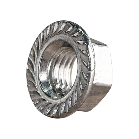 Гайка с фланцем М6 DIN 6923 нержавеющая сталь А2 фото 1