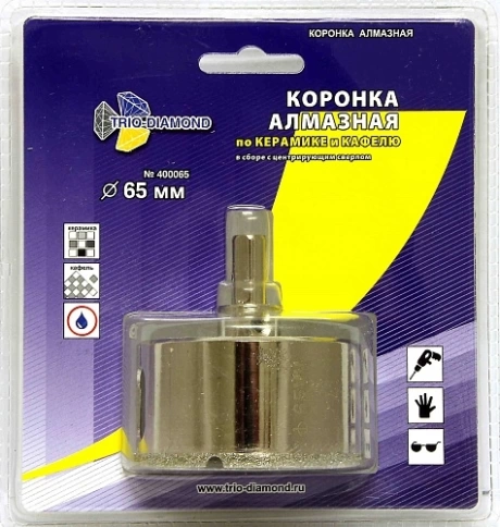 Коронка по керамике и кафелю, алмазная с центрир.сверлом  фото 25